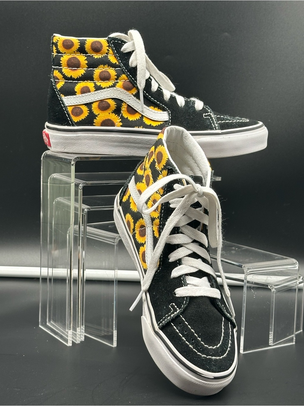 Vans Kids Sk8-Hi Sunflower High-Top Sneakers US Kids Size 2.0 excellent cond.